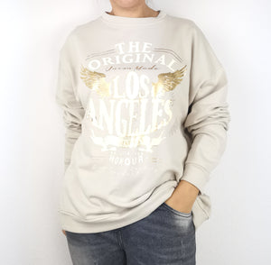 Sweatshirt "LOS ANGELES" (Cremeweiß)