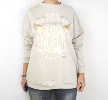 Laden Sie das Bild in den Galerie-Viewer, Sweatshirt &quot;LOS ANGELES&quot; (Cremeweiß)
