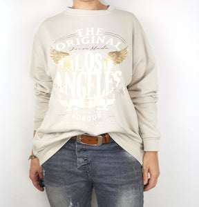 Sweatshirt "LOS ANGELES" (Cremeweiß)