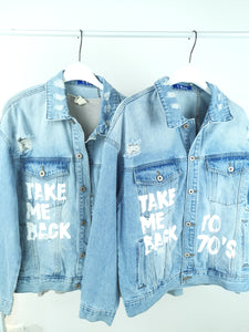 Jeansjacke "FLOWERS"