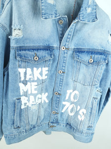 Jeansjacke "FLOWERS"